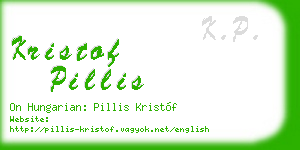 kristof pillis business card